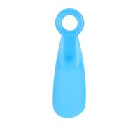 Adfaga Chausse-pied Petit Portable Arc Confortable Épaisseur Modérée Cuillère À Chaussures Langue pour Ménage Voyage Hommes Femmes Personnes Âgées Enceintes Plastique ABS 14 x 4 cm (Bleue)