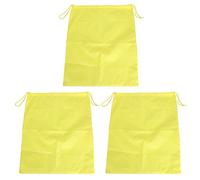 Adfaga Chaussures Sac à Fourgon de Voyage Organisateur de Stockage de Rangement pour Les Armes de Toilette à Linge Cosmetics Clots en Nylon Jaune 52.9x44cm Pack de 3