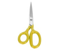 Adfaga Ciseaux à tapis à poignée ergonomique, en acier inoxydable, multifonctionnels, à application en bec de canard, ciseaux à touffeter pour poils de tapis (Jaune)