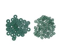 Adfaga Clips de Torsion à Serre Clips de Fixation d'ombrage en Plastique Durable avec laveuses pour Isolation à Serre Enveloppant du Filet à Bulles de 100pcs Pack