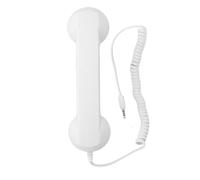 Adfaga Combiné de téléphone Portable rétro, Haut-Parleur HD, Son Anti-Clair, contrôle du Volume, pour la Maison, Le Bureau et Les Voyages, matériau ABS (Blanche)