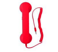 Adfaga Combiné de téléphone Portable rétro, Haut-Parleur HD, Son Anti-Clair, contrôle du Volume, pour la Maison, Le Bureau et Les Voyages, matériau ABS (Rouge)