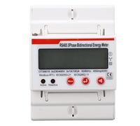 Adfaga Compteur de puissance sur rail DIN triphasé Écran LCD multifonctionnel Moniteur d'énergie Voltmètre Ampèremètre Fréquencemètre pour systèmes solaires commerciaux industriels