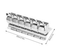 Adfaga Compteur mécanique à 4 Chiffres en Acier Inoxydable, comptage Manuel, 6 unités conjointes pour Le comptage des Personnes, Gestion des Stocks, statistiques d'usine