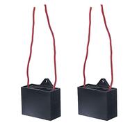 Adfaga Condensateur de ventilateur de plafond, composant de démarrage, 2 fils, 25UF, 14cm de longueur, CBB61, 250vac, 2 pièces
