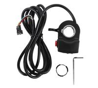 Adfaga Contrôleur de vitesse d'accélérateur électrique 48 V, accélérateur de doigt avec indicateur de puissance pour guidon de 2,22 cm, matériau ABS, connecteur SM, réglage rapide