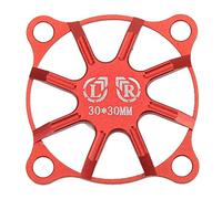 Adfaga Couvercle de ventilateur de refroidissement RC 30x30mm en alliage d'aluminium usiné CNC couvercle de dissipation thermique léger pour télécommande moteur de voiture accessoi (Rouge)
