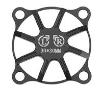 Adfaga Couvercle de ventilateur de refroidissement RC 30x30mm en alliage d'aluminium usiné CNC couvercle de dissipation thermique léger pour télécommande moteur de voiture accessoi (Noire)