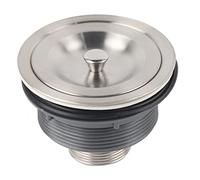 Adfaga Crépine de vidange d'évier en acier inoxydable, filtre de vidange de cuisine résistant à 304 avec double tapis en caoutchouc pour une capture efficace des aliments et une pr