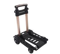 Adfaga Diable Pliable Robuste avec 4 Roues silencieuses, poignée réglable en Aluminium, capacité de 88 LB, Chariot à Bagages Portable pour l'épicerie, Le Stockage Mobile, Roues en