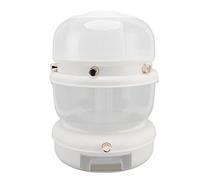 Adfaga Distributeur de riz rotatif à 6 grilles, conteneur de stockage de nourriture sèche scellé à Double couche de 9kg avec bouton-pression pour l'organisation du matériau PP (Blanche)