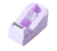 Adfaga Distributeur de ruban adhésif de bureau en plastique robuste, facile à utiliser, ruban d'emballage pour le bureau et la maison avec un diamètre d'arbre de 18mm (Violette)
