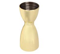 Adfaga Double Jigger professionnel pour cocktails, tasse à mesurer en acier inoxydable, outil de barman de précision pour les à domicile, mixologues, antirouille, 39x41x93mm (Plaqué Or)