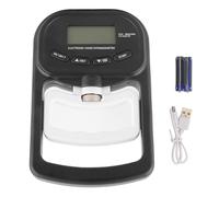 Adfaga Dynamomètre numérique à main, entraîneur de force de préhension, haute précision, écran LCD de 396lbs, testeur électronique de poignée pour athlètes, entraînement physique (Noire)