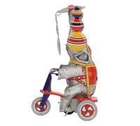 Adfaga Éléphant sur Tricycle en étain rétro à remonter Fait à la Main, mécanique, Vintage, décoration de Collection, Cadeau pour collectionneurs Adultes, matériau en Fer 3,6 oz