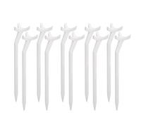 Adfaga en Plastique Incurvé Golf Tees Blanc Durable Léger Balle De Golf Tees avec Trois Point de Soutien pour La Formation Pratique 10pcs 90x16mm