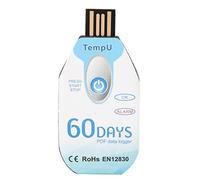 Adfaga Enregistreur de données de température USB Enregistreur de température à usage unique avec rapport PDF pour la surveillance de la chaîne du froid, stockage et transport des