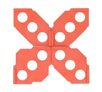 Adfaga Ensemble de 4 modèles de routeur à gabarit de rayon, coupe-bordure en ABS durable pour arrondir les coins des cadres photo, tables et tabourets, guides de routage en bois or