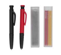 Adfaga Ensemble de crayons de charpentier professionnels, kit d'outils de marquage pour le travail du bois avec 12 mines de recharge, crayons à robustes pour charpentiers, constru