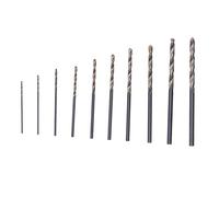 Adfaga Ensemble de forets HSS, mini outils de forage hélicoïdaux professionnels en acier rapide pour la sculpture et l'artisanat du bois et du plastique, kit de 10 pièces avec boît