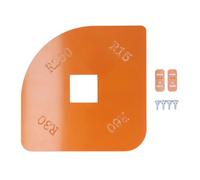 Adfaga Ensemble de gabarits de localisation de coins arrondis de qualité supérieure, gabarit de rayon R15 R30 R60 R200, outil de travail du bois professionnel pour la fabrication d