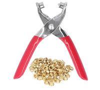 Adfaga Ensemble de pinces à œillets professionnelles, outil de perforation d'œillets en métal robuste avec 100 boutons de 4 mm pour les vêtements en cuir et en tissu, bricolage et