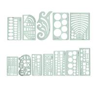 Adfaga Ensemble de règles de couture professionnelles 12PCS avec des règles de classement incurvées pour la fabrication et la conception de modèles de dessin en plastique de haute