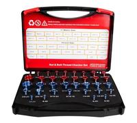 Adfaga Ensemble de vérificateur de filetage professionnel 36 pièces Kit d'outils de jauge d'identification de taille de boulon d'écrou impérial métrique pour ingénieurs