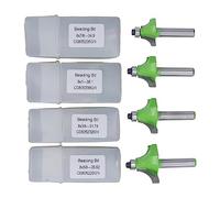 Adfaga Ensemble d'embouts de toupie professionnels 4 pièces arrondis d'angle en acier au tungstène de haute précision formant des outils de travail du bois pour l'ébénisterie, l'ar