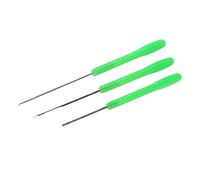 Adfaga Ensemble d'outils d'aiguille d'appât de pêche en Acier à Haute teneur en Carbone 3 en 1 Aiguille de Crochet Aiguille de Stringer Aiguille de Forage pour Les pêcheurs Faisant