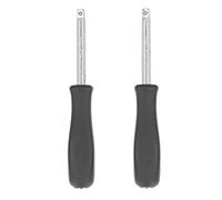 Adfaga Ensemble d'outils de poignée de pilote à douille à spinner 2PCS Chrome Vanadium Steel Black Silver 150 mm pour l'entretien de la réparation automatique et les projets de bri