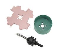 Adfaga Ensemble d'ouvre-trou de projecteur professionnel sans bordure, perceuse de positionnement central à tige hexagonale avec mèche fraisée, construction en acier allié pour l'i (Humilité)