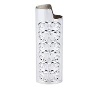 Adfaga Étui à Briquet en métal de Style Vintage, Motif en Relief, Support de Manchon de Protection pour briquets J6, Accessoires de Voyage en Plein air, Alliage d'aluminium 8 cm (Argent)