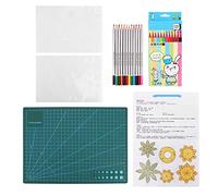 Adfaga Feuilles de plastique thermorétractables planche à découper A4 Kit de bricolage avec 12 marqueurs de couleur fournitures d'art créatives pour adultes fabrication de bijoux f