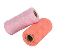Adfaga File de tissage de machine à broder 8/4 fil Warp Premium Cotton Counding Fitre pour tapis Couvertures rubans 250 mètres 2pcs Soft Durable Fade Résistant