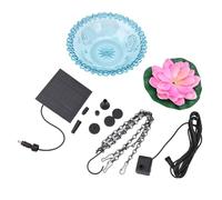 Adfaga Fontaine de Bain d'oiseaux Suspendue à énergie Solaire avec Motif Floral, décoration de Jardin extérieur pour colibris, mangeoire à Eau, Construction en Fer Plastique, Poids