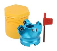 Adfaga Fraise à visage à 4 cannelures, outil de tour CNC, tête de coupe en métal en alliage d'aluminium durable de haute précision pour un usinage précis des plans bruts