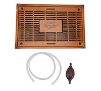 Adfaga Grand plateau à thé de stockage d'eau en bois avec tuyau de drainage et outil plateau de service à thé à motif décoratif qui ne se décolore pas pour la cuisine du bureau à d (Bois d'Aigle)