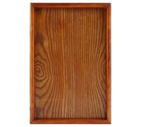 Adfaga Grand plateau de service rectangulaire en bois avec poignées, plateau de service polyvalent pour le thé, le café, les collations, pour la maison, l'hôtel, le restaurant, le (30 * 20 cm)