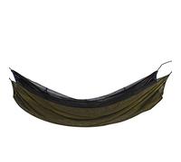 Adfaga Hamac de Camping Haut de Gamme pour Une Personne, Portable, extérieur, léger, pour randonnée, Sac à Dos, Voyage, Survie, Bleu, Vert foncé, 140 x 260 cm (Vert foncé)