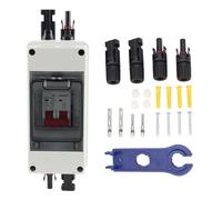 Adfaga Interrupteur de déconnexion solaire 500V, déconnecteur PV IP65 avec disjoncteur pour systèmes de panneaux solaires, Applications hors réseau RV (16A)