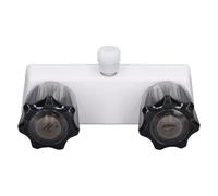 Adfaga Inverseur de robinet de douche pour camping-car, mitigeur de douche robuste avec double boutons de commande pour salle de bain de camping-car, fabriqué en plastique PC robus (Bouton marron à