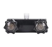 Adfaga Inverseur de robinet de douche pour camping-car, mitigeur de douche robuste avec double boutons de commande pour salle de bain de camping-car, fabriqué en plastique PC robus (Base noire Bouton