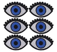 Adfaga Iron sur patchs Patches de couture vestes Patches bricolage Couleur lumineuse Big Eye Match Easy To Iron Multiuse Decorations For Kids GodS Gown