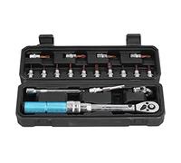 Adfaga Jeu de clés de torsion professionnelles, entraînement 1/4 po, couple réglable de 2 à 20 N.m avec cliquet à 72 dents pour l'entretien des motos, construction en acier durable