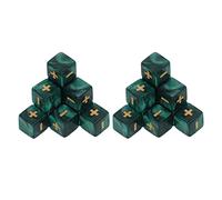 Adfaga Jeu de dés d'opération mathématique 20 pièces 16mm Jouets de calcul éducatifs avec des Signes Plus Moins pour l'enseignement en ournitures d'apprentissage en plastiq (Verte)