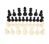 Adfaga Jeu d'échecs en Plastique de qualité supérieure, 34 pièces, Jeu d'échecs International avec Doubles Reines, Jeu de société intellectuel éducatif pour Adultes et Famille, hau