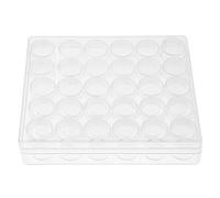 Adfaga Jewelry Bead Rangement Conteners 30 Pack Plastic Clear Plastic Petit pots ronds avec boîte d'organisateur rectangle pour Nail Art Ringestones Perles artisanales Boucles