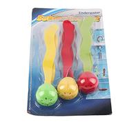 Adfaga Jouets de plongée pour Piscine, Paquet de 3 Jouets d'entraînement à la Natation en Forme de Plante sous-Marine pour PVC coloré, Plaisir Aquatique Durable et sûr