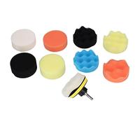 Adfaga Kit de 11 tampons de polissage de voiture, tampons de polissage en mousse de qualité professionnelle pour cirer le scellement des vitrages, conception auto-adhésive robuste